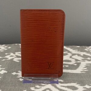 Louis Vuitton Orange Epi Porte Cartes Pocket Card Holder